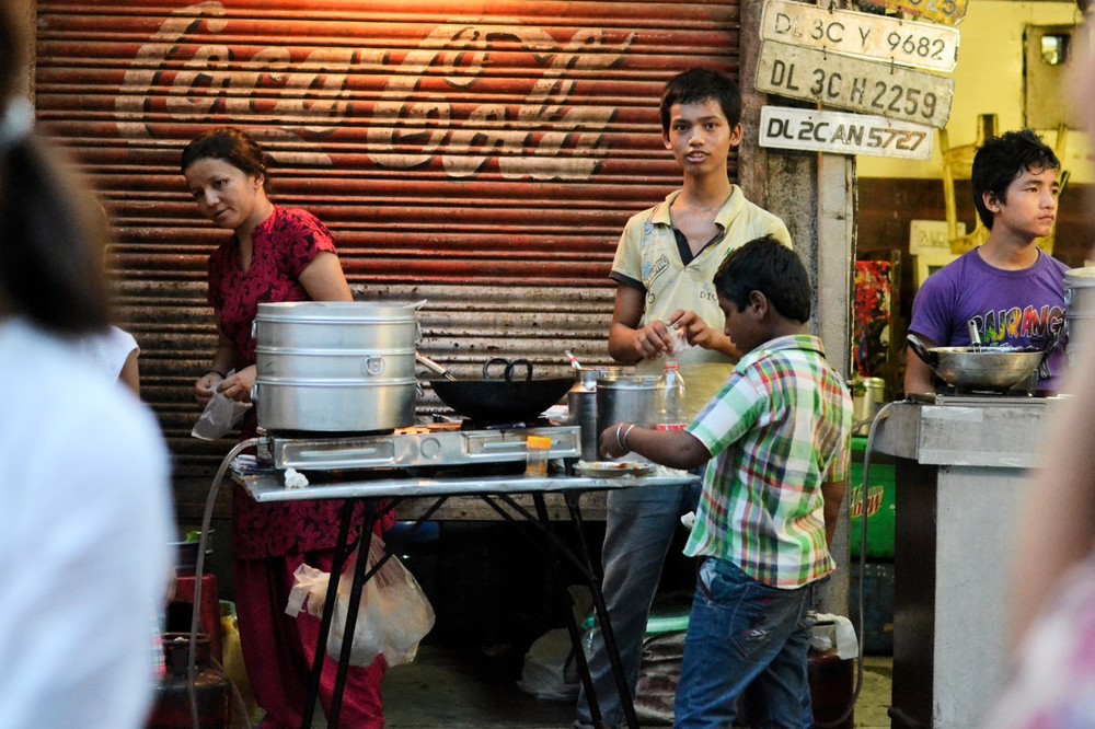 Momo vendors by Khan Market