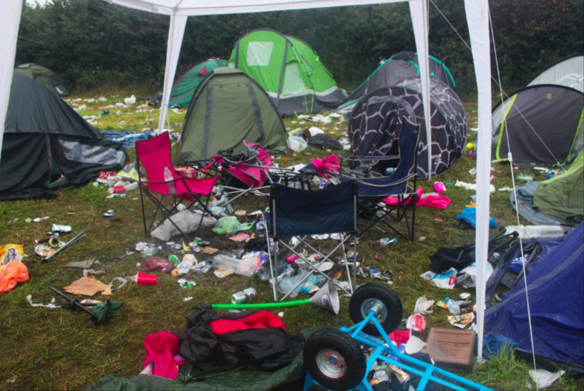 A Portrait of the Shit Left Behind at Reading Festival