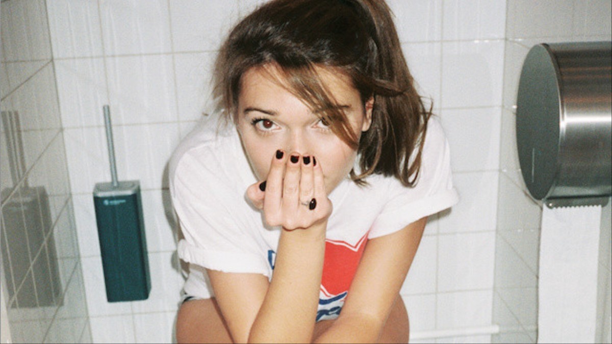 Teen Girl On Toilet