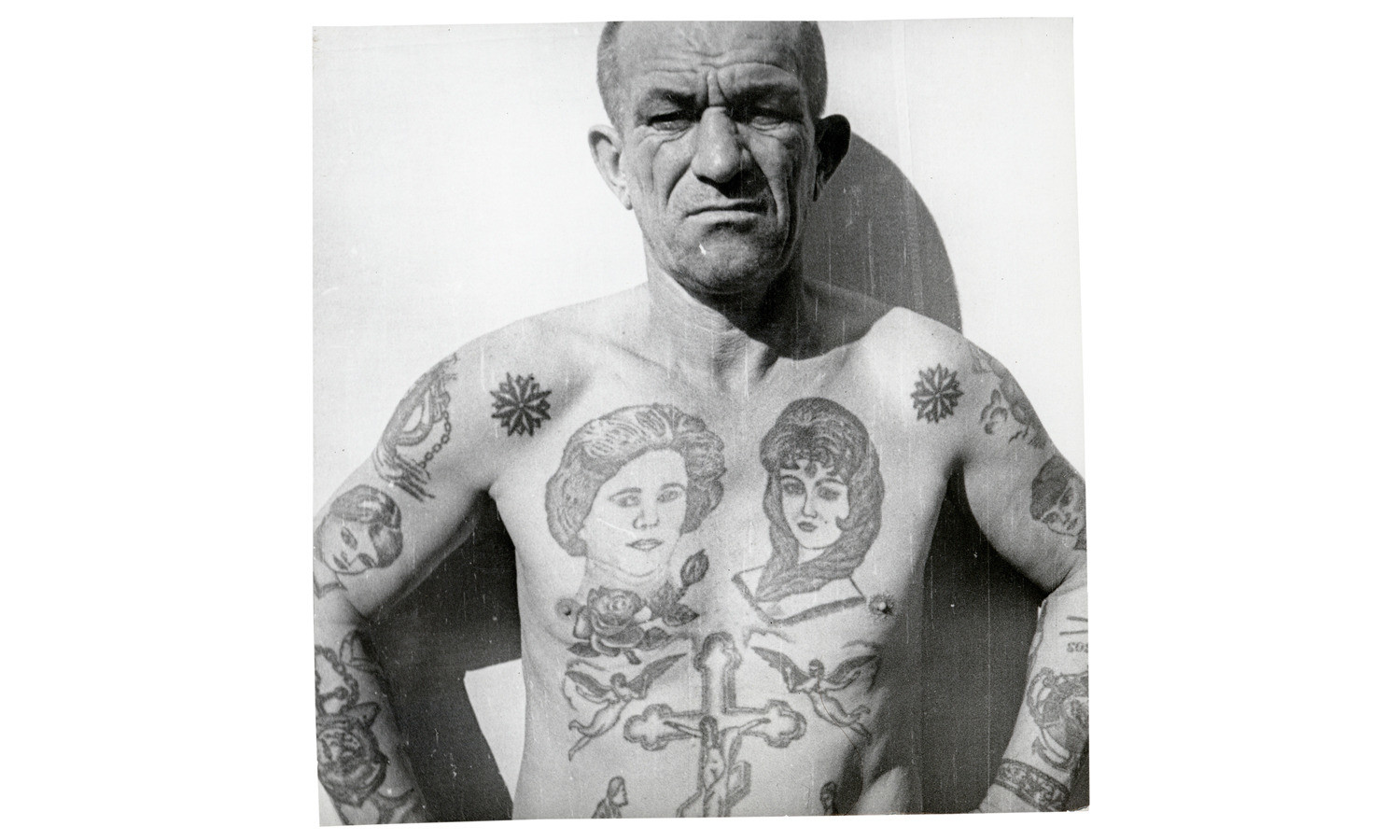 Russian prison tattoo pattern seamless church Vector Image