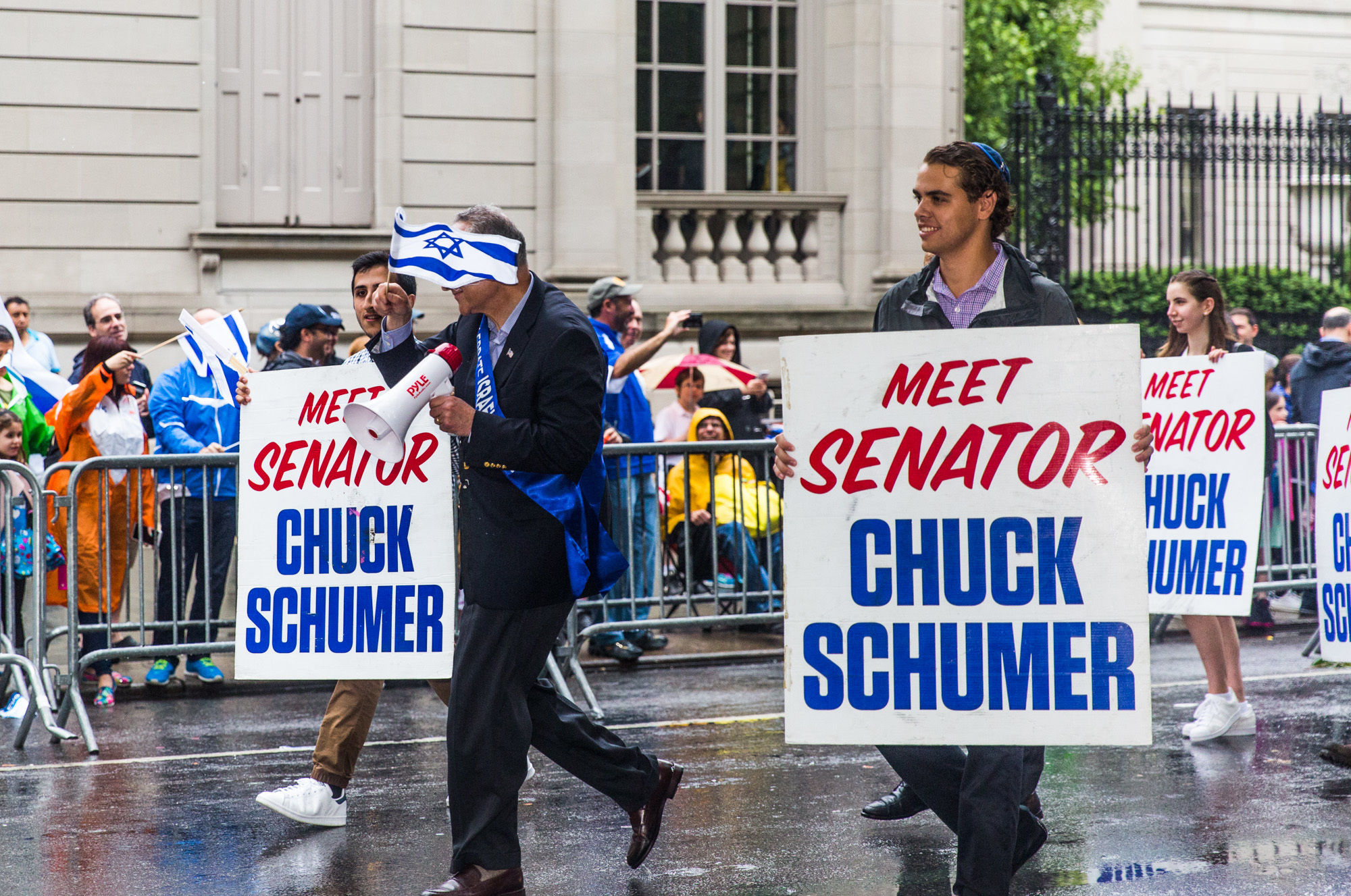 New York's ProIsrael Parade Was Rainy, but AntiZionists Still Showed